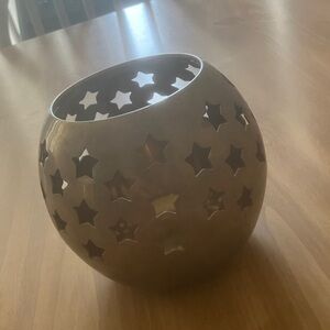 Starry Silver Candle Holder